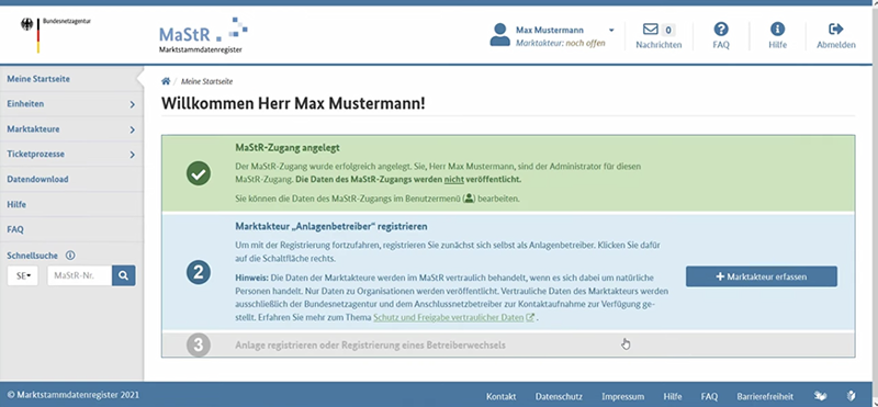Balkonkraftwerk Anmeldung Registrierung Schritt 6